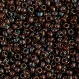 Picasso Red Brown Trans 22 Grams Miyuki 8/0 Seed Bead 22 Gram
