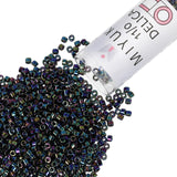 Miyuki Delica Seed Beads - Size 11/0 (1.6 mm), DB0005, Medium Blue Iris, 7.2 g, Approx. 1440 Beads, Made in Japan