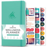 Clever Fox Wellness Planner & Food Journal Small Turquoise