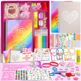ADUSRIZ 2-Pack DIY Journal Kit for Girls, Journal Set with Stickers, Birthday Gifts for Teen Girls, Decorate Your Planner/Organi