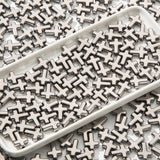 BERMRO 300pcs Cross Beads Acrylic Black Cross Bead Crosses Spacer Bead Bulk for DIY Crafting Necklace Bracelet Jewelry Making Ke