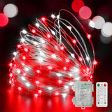 LAMPHOME 100LED String Light, Fairy Lights Battery Operated, Remote Control Timer Twinkle String Lights 8 Modes Firefly Lights f