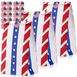 Kolldenn 30 Pcs Patriotic Treat Bags with Stickers 4th of July Party Favors American Flag Stars Stripes Treat Goodie Gift Bags f