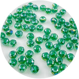 Mulutoo 150Pcs 8MM Briolette Crystal Glass Beads Faceted Rondelle Glass Beads with Hole Glass Spacer Beads for Jewelry Making Br
