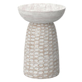 SIMPLIHOME Boyd 13-inch Wide Solid Mango End Table in White Wash, Contemporary-Style Accent Table for Living Room, Bedroom, or F