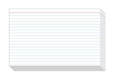 Ruled Index Cards, On 100lb. Heavyweight Thick White Cover Stock. 100 per pack (4 x 6)