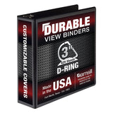 Samsill Durable 3 inch 3 Ring Binder, Made in USA, D Ring Binder, FSC 100% Recycled Chipboard, Black