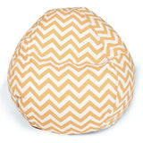 Majestic Home Goods Classic Bean Bag Chair - Chevron Giant Classic Bean Bags for Small Adults and Kids (28 x 28 x 22 Inches) (Ye