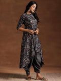 Libas Women'S Silk Blend Printed Kurta Set (36820_Blue Blue Xs