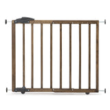 Dreambaby 27.5-41 Nottingham Rustic Wooden Baby Gate for Stairs and Doorways - Two Mount Options: Drill-in Walk Through or No Sc