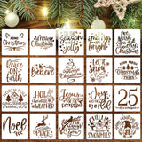 Christmas Stencils for Crafts Reusable 6?Christmas Stencil Xmas Holiday Stencils for Painting on Wood Fabrics Decor