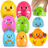 ArtCreativity Stacking Egg Cup Bath Toy - Set of 9 - Colorful Baby Nesting Doll Bath Toys for Toddlers Ages 1-3, 3-5 - Stacking