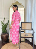 Gosriki Women'S Rayon Viscose Straight Printed Kurta With Pant (Demeter Pink-Vks03-Gs_Xl_Pink_X-Large),Pink,,B0F54FR6Z1
