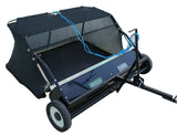 Yard Tuff 42 Inch Quick Assembly Tow Style Lawn Yard Sweeper with Brush Height Adjustment and Mesh Bag for Debris, Leaves, Grass
