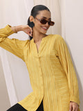 Libas Women'S Cotton Blend Straight Kurtis (29355O_Yellow_S)