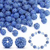 Dowarm 110PCS 10MM Rhinestone Beads for Jewelry Making, Round Polymer Rhinestone Clay Beads for Crafts Bracelet Baseball Necklac