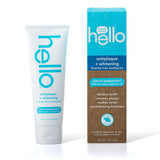 Hello Oral Care Fluoride Free Antiplaque and Whitening Toothpaste Vegan SLS Free with Tea Tree Oil Coconut Oil, Natural Peppermi