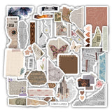Woopme 29 Pcs Vintage Newspaper Clips Printed Scrapbook Learning Stickers For Notebooks,Diary, Journal,Laptop, Mobiles Multicolo