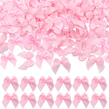 Mini Pink Satin Ribbon Bows: Small Tiny DIY Crafts Sewing Appliques Gift Wrapping Party Decorations 100pcs