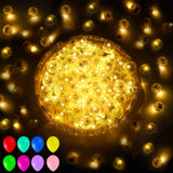 100 Pcs Warm White Easter Egg Lights with Loop for Hanging, Mini Ball Lights LED for Paper Lanterns, Vases, Birthday Party, Even