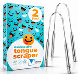 Episkey Tongue Scraper (2 Pack), Tongue Cleaner For Adults For Better Breath, Durable Stainless Steel Tongue Scrapers, EasyToC