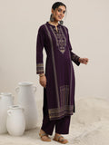 Libas Women'S Wool Blend Kurta Set (48802W_Maroon Maroon 3Xl