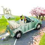 PQDGlobal 3D Wedding Popup Card - Handmade Bride & Groom Paper Art for Wedding, Engagement, Anniversary, Bridal Shower - Unique