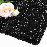 Black Sequin Fabric by The Yard Glitter Sequin Velvet Fabric 2 Yards Sparkle Thick Material for Sewing Bridal Clothes Gowns Cost
