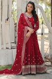 Wedani Georgette Sequins Embroidered Work Anarkali Kurta Set For Womens (In Alpha L Regular Maroon),MAROON,L,Georgette,Anarkali,Dupatta
