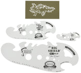 IwataMedea Artool Big Shield FH 7 Airbrush Template (Set of 4), White