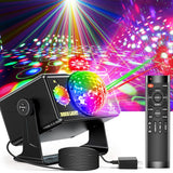 caivimvn Party Lights, DJ Disco Light Disco Ball Light Sound Activated Strobe Stage Lights for Parties Birthday Christmas Gift W