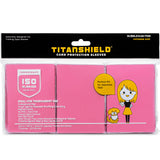 TitanShield (150 Sleeve/Bubblegum Pink) Small Japanese Sized Trading Card Sleeves Deck Protector Compatible with Yu-Gi-Oh, Cardf