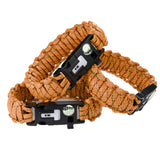 M-Tac Survival Paracord Bracelet - 12 ft Emergency Rope with Compass & Whistle - Tactical Cord for Camping, Hiking, EDC (Orange