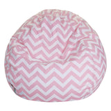 Majestic Home Goods Classic Bean Bag Chair - Chevron Giant Classic Bean Bags for Small Adults and Kids (28 x 28 x 22 Inches) (Ba