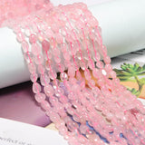 Natural Stone Beads 6-8mm Rose Quartz Oval Irregular Freeform Tumbled Loose Gemstone Beads for Jewelry Making 15 Inch Strand 50-