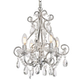 Elegant Lighting Living District Indoor Modern Home Decorative Bright Ceiling Kato Collection Pendant D12.6 H16.3 Lt:4 Chrome Fi