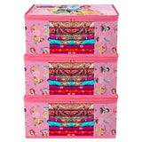 Kuber Industries Saree Cover Bag | Zip Closure Saree Cover Bag | Clothes Storage Bag | Wardrobe Organiser | Transparent Window S