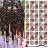 VENOFEN 50PCS Hair Beads Gradient Brown Bead Loc Jewelry Cute Pony Dreadlock Beads Accessories Hair Decoration Making Kit