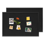 DAHAPYBOO Cork Board with Linen Black 2Pack,Bulletin Board 30x20, Corkboards for Office Home School Message Board or Vision Boar