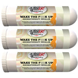 Wilder Essentials 3 Pack of Wake The f Up Aromatherapy Nasal Inhalers Made with Premium Grade Essential Oils to Help Keep You Aw