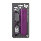 if Pocket Readers - Purple +2.0, Reading Glasses in a Slim Pocket Sized case, 60 g