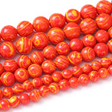 Round Loose Beads Natural Gem Beads Crystal Energy Stone Beads for Jewelry Making 15 (Red Malachite, 12MM)