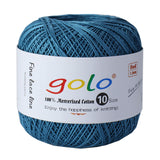 golo Cotton Crochet Thread Balls Size 10 Cotton Knitting Thread Yarn for Crochet Lake Blue 625