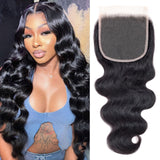 Omswet Body Wave Closure Human Hair 5x5 HD Lace Closure Human Hair Closures for Black Women Pre Plucked Natural Hairline SKINLIK
