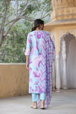 Gosriki Women'S Cotton Blend Straight Printed Kurta With Pant & Dupatta (Sohini Sky Blue-Gs_Xl_Sky Blue_X-Large),Sky Blue,,B0CPXVCLB9