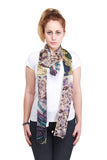 Verismo Scarf Woven Silk Printed Patchwork Skinny Scarf