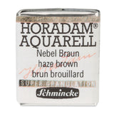 Schmincke - HORADAM AQUARELL, Super Granulation, 14 969 044 Haze Brown, 1/2 pans, very strong granulating colors, finest, super