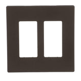 Eaton PJS262RB-SP-L Designer 2-Gang Screwless Wallplate, Oil Rubbed Bronze