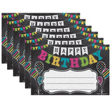 (6 PK) CHALKBOARD BRGHTS HAPPY BDAY