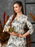 Anni Designer Women'S Cotton Blend Printed Ethnic Co-Ord Set (Tamar Grey-Nw_Xl_Grey_X-Large),Grey,XL,,,
